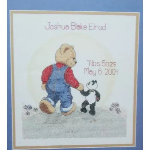 Cross Stitch Leisure Arts Blue Jean Teddy Snuggle Up 9 Patterns For Baby #3763 - Picture 3 of 4